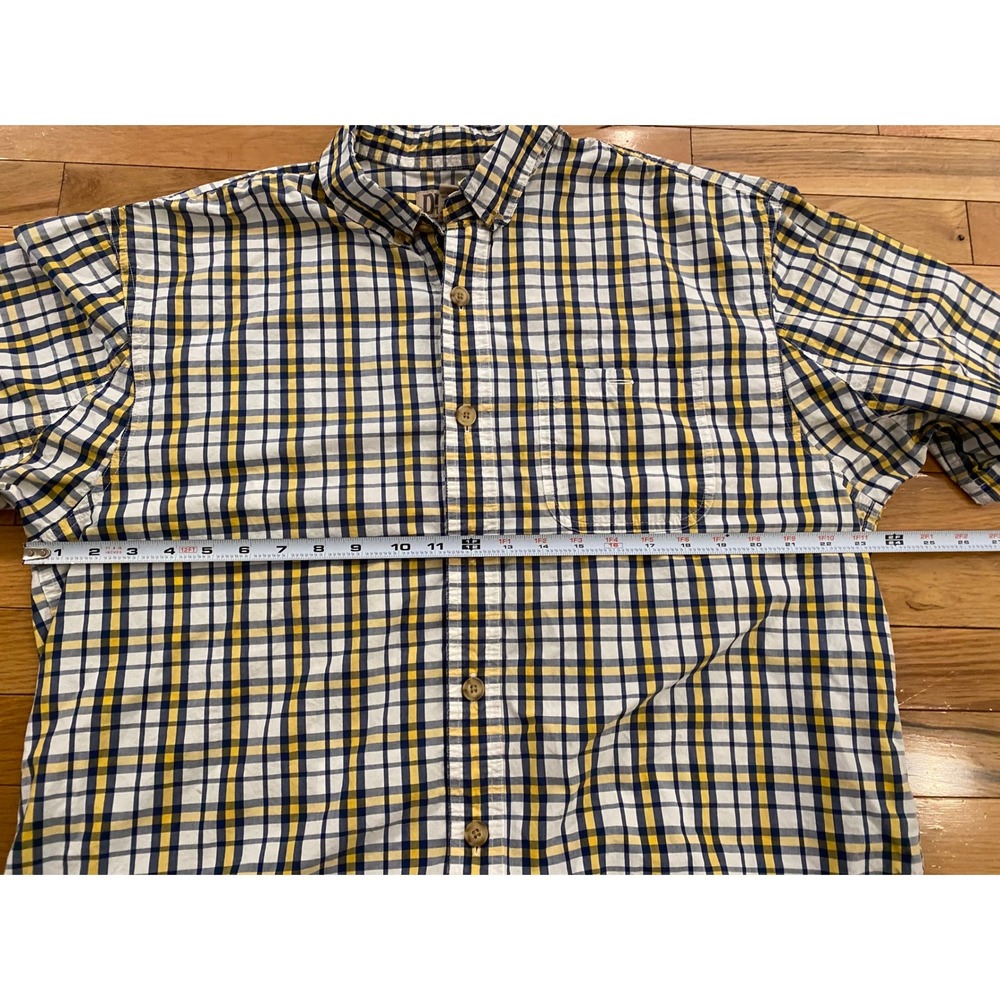 Duluth Trading Co Mens Plaid Button Down Lg Short Sleeve Casual Shirt Size Large - Picture 5 of 6